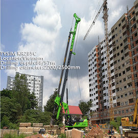 기계 TYSIM KR285C 맥스를 꿰뚫는 285 KN.M 80m 상호록킹 4 각추관 땅속으로 낸 구멍. 천공 직경 2500 밀리미터   깊이 80m