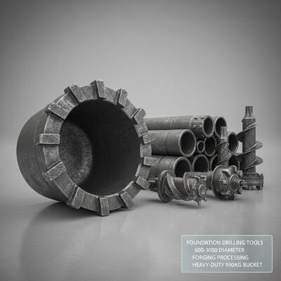 직경 600-3000mm 기초 굴착 공구 및 중장비용 단조 가공 990kg 버킷 중량