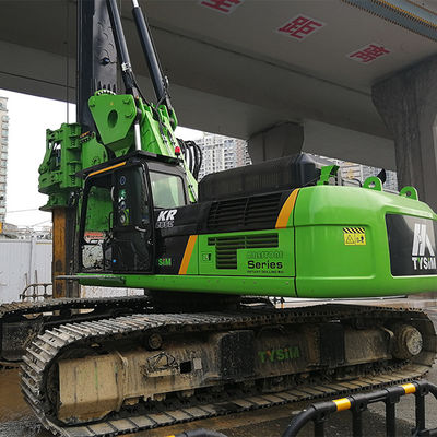 기계 TYSIM KR285C 맥스를 꿰뚫는 285 KN.M 80m 상호록킹 4 각추관 땅속으로 낸 구멍. 천공 직경 2500 밀리미터   깊이 80m
