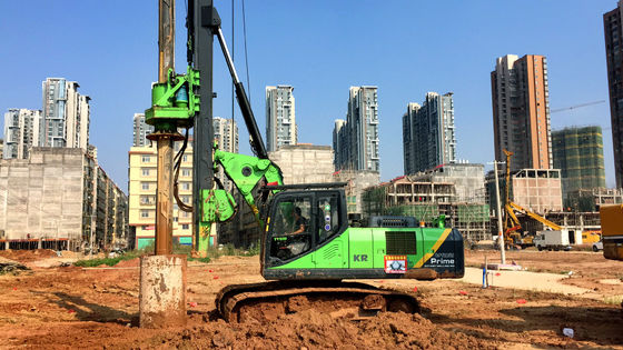 직경 1300mm 깊이 43m 유압 말뚝 박기 기계